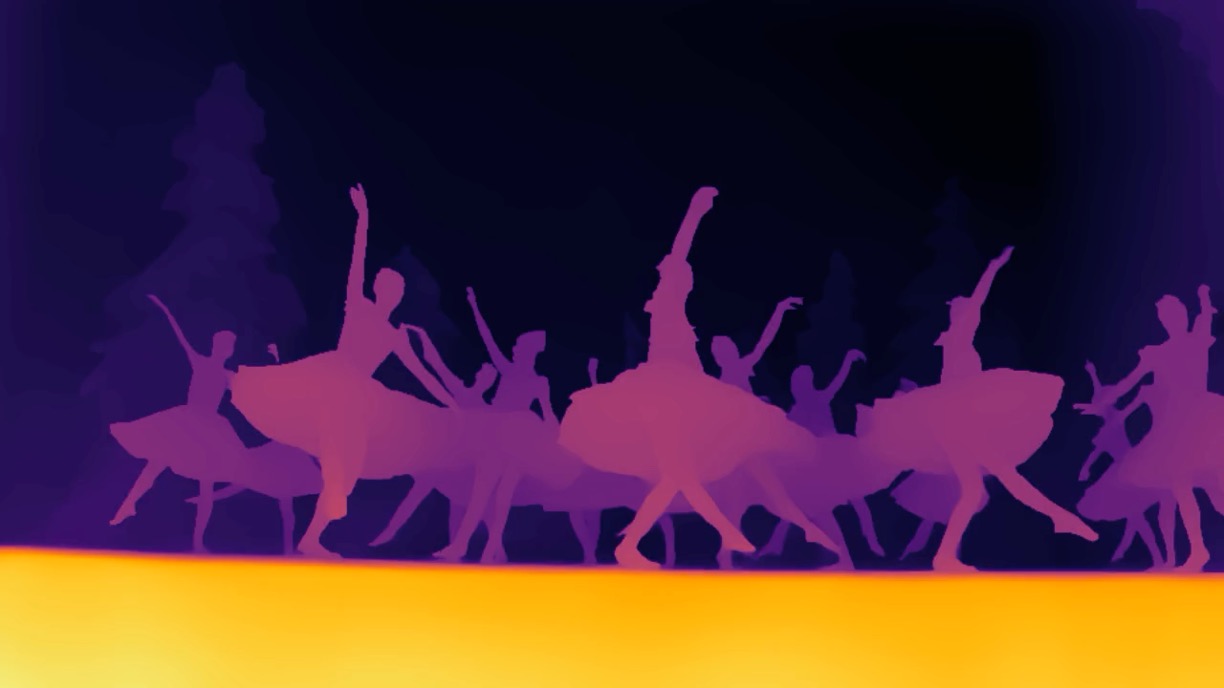 Depth estimation on DanceTrack